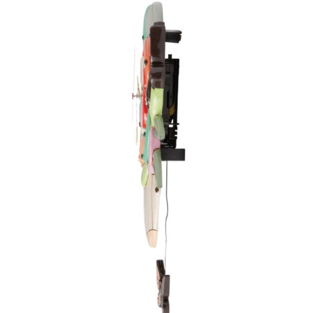 Allen Design - Orologio da parete con pendolo TEIERA CON FIORI