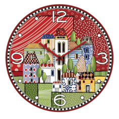 Egan - Orologio Paese Mio Rosso d.50