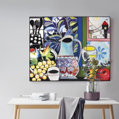 Egan - Quadro "SOPRA IL TAVOLO'' 100X80