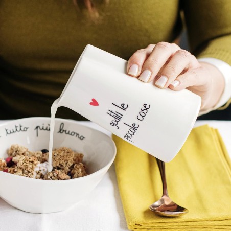 Simple Day - Lattiera in gres Goditi le piccole cose