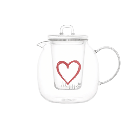 Teiera Cuore Graffiti Rosso