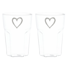 Set 2 bicchieri cuori