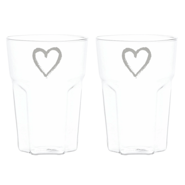 Set 2 bicchieri cuori