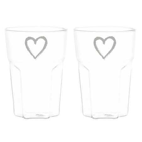 Set 2 bicchieri cuori