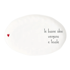 Piatto ovale Le buone idee vengono a tavola