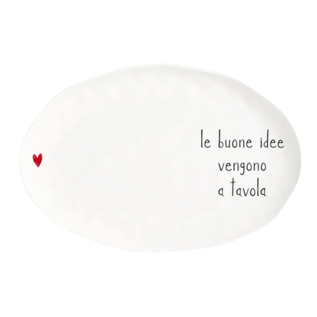 Piatto ovale Le buone idee vengono a tavola