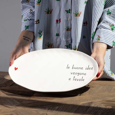 Piatto ovale Le buone idee vengono a tavola