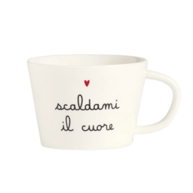 Set 2 tazze in gres scaldami il cuore