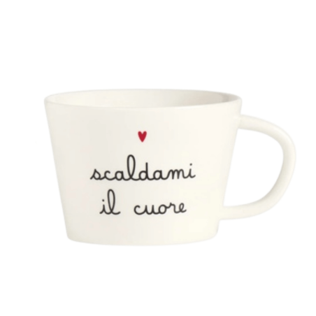 Set 2 tazze in gres scaldami il cuore