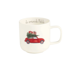 Mug bianca decoro Sta arrivando Natale