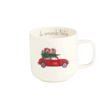 Mug bianca decoro Sta arrivando Natale