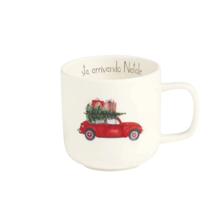Mug bianca decoro Sta arrivando Natale