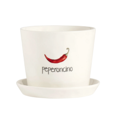 Vaso Peperoncino, con sottovaso