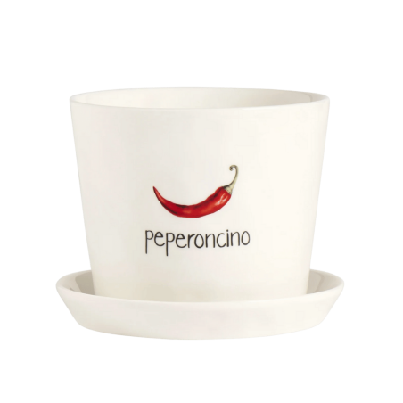 Vaso Peperoncino, con sottovaso