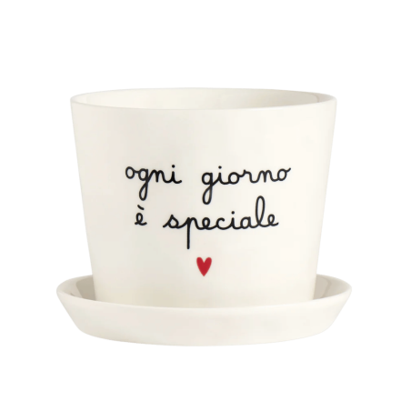 Vaso Ogni giorno è speciale, con sottovaso