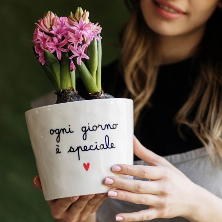 Vaso Ogni giorno è speciale, con sottovaso