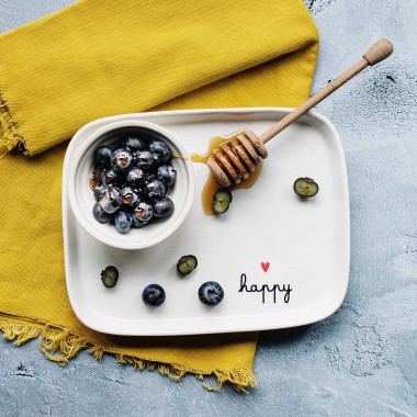 Piatto rettangolare Le buone idee vengono a tavola