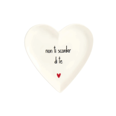 Set 2 Piatti cuore Non ti scordar di te - 12 cm
