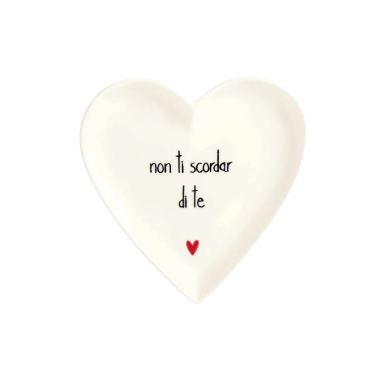 Set 2 Piatti cuore Non ti scordar di te - 12 cm