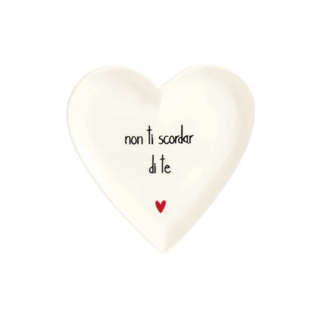 Set 2 Piatti cuore Non ti scordar di te - 12 cm