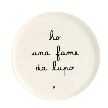 Piatto pizza Ho una fame da lupo 31,5 cm